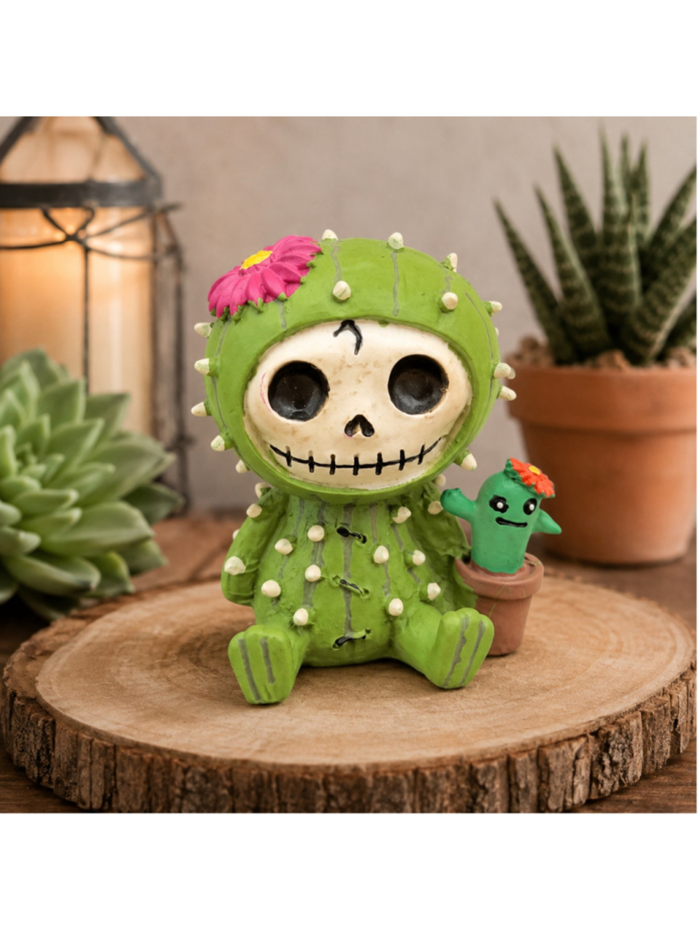 Furrybones Prickle Cactus Skeleton Figurine Summit Collection 2.75"